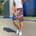 thumbnail image 5 of Mens Pajama Shorts, Colorful Cloud Spotted Dog Sleep Shorts Men Pajama Bottoms Lounge PJ Shorts with Pockets, 5 of 6