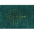thumbnail image 1 of Ahgly Company Machine Washable Indoor Rectangle Abstract Turquoise Blue Contemporary Area Rugs, 5' x 8', 1 of 4