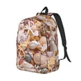 thumbnail image 2 of Xecao Colorful Seashells for Canvas College Laptop Backpack, Durable Rucksack Travel Notebook Bag School Backpack Book Bag for Men Women, 2 of 8