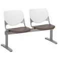 thumbnail image 4 of KFI Studios KOOL 2 Seat Reception Bench, White Back, Brownstone Seat, 4 of 5
