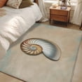 thumbnail image 4 of Area Rug for Living Room, Ocean Conch Non-Slip Indoor Large Carpet for Bedroom/Dining Room, Vintage Coastal Underwater Creature Khaki Washable Low-Profile Rectangle Floor Mat Runner Rugs - 3 x 5 Ft, 4 of 8