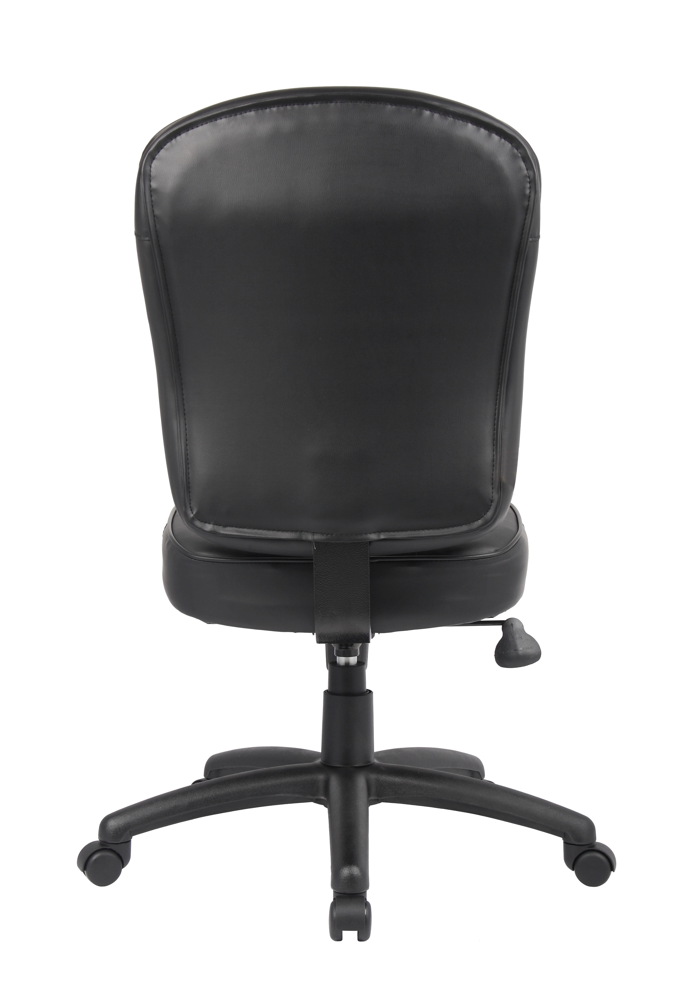 Boss Office Products LeatherPlus Task Chair with Casters, Black