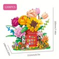 thumbnail image 2 of 1208 Pieces Of Small Particles Building Blocks Eternal Flower Telephone Booth Street Scene Puzzle Three-dimensional Puzzle Toy Building Blocks Ornaments, 2 of 4