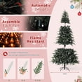 thumbnail image 2 of Ourlova Pre-Lit Pencil Christmas Tree 300 Warm White LightsFoldable Metal Stand PE PVC Construction, 2 of 7
