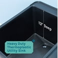 thumbnail image 6 of TEHILA Black Freestanding Floor Mount Space Saver Utility Sink with Black Faucet for Laundry Room, 6 of 10