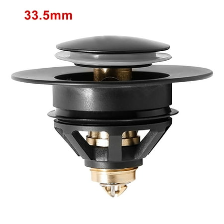 

Sink Filter Pop Up Drain Strainer Hair Catcher Bath Basin Stopper For Kitchen Black 33.5mm