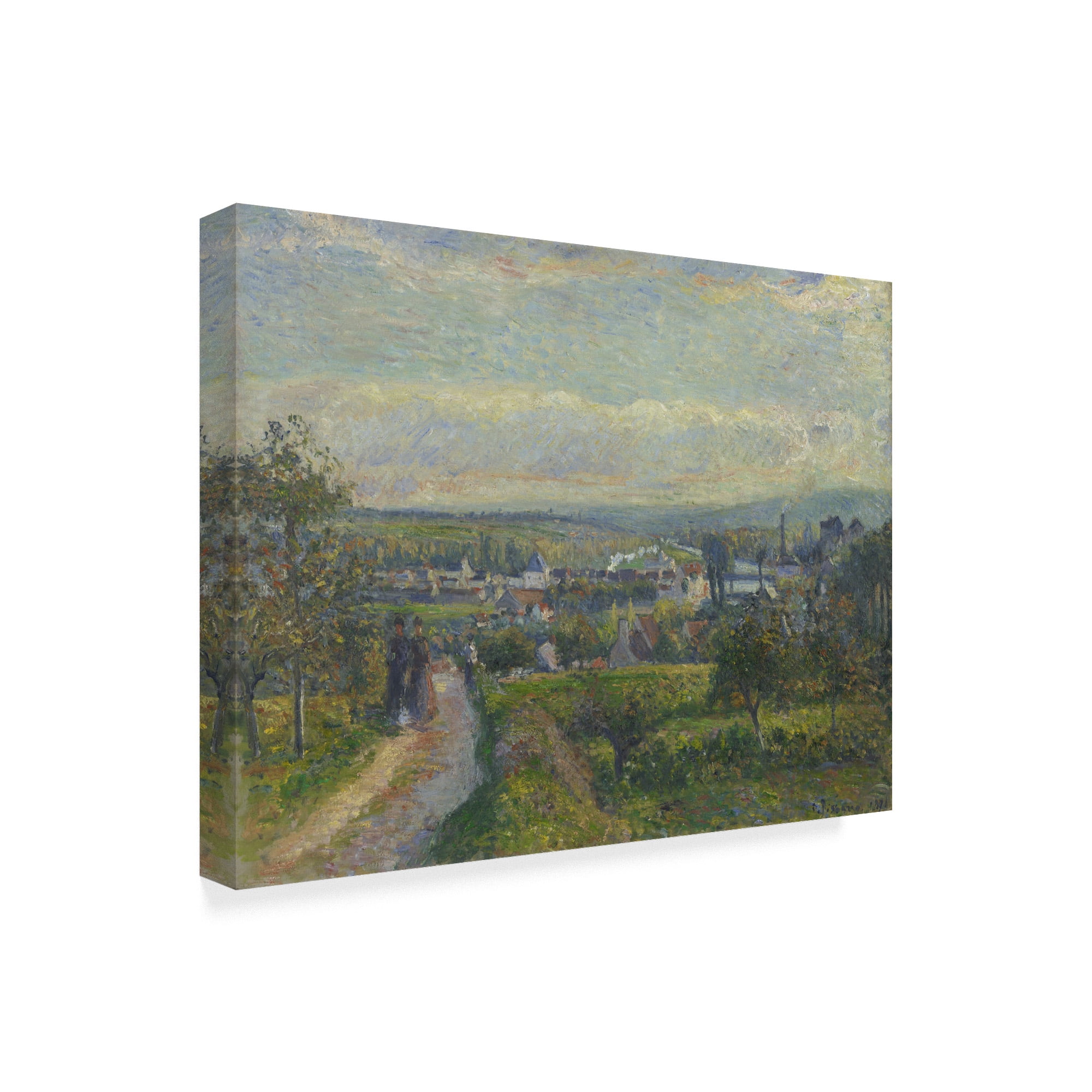 Trademark Fine Art 'View Of Saintouenlaumone' Canvas Art by Camille Pissarro