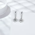 thumbnail image 2 of Dangle Drop Earrings for Women 0.5 to 1 Carat D Color VVS1 Moissanite Earrings S925 Sterling Silver Snowflake Dangle Earrings for Women Birthday Gift with Certificate, 2 of 7