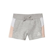 Reebok Girls Journey French Terry Colorblock Shorts with Pockets, Sizes 4-18