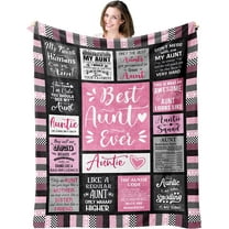 Aunt Gifts Throw Blanket 50”X60” - Best Aunt Ever Gifts - Great Birthday Gifts for Aunts - Aunt Birthday Gift for Women - Funny Aunt Decorations Presents Blanket - Best Auntie Gifts Ideas