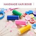 thumbnail image 2 of 60 lazos de cinta con flores, hechos a mano, de colores brillantes, accesorios para el cabello para niñas, color rosa, 2 of 6