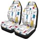 thumbnail image 1 of Juego de 2 fundas para asientos de coche ABPHQTO polilínea de colores, 1 of 4