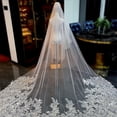 thumbnail image 2 of Boda vestido de novia velo sentido avanzado industria pesada bordado de cuentas cola larga velo grande accesorios para fotos de boda 3,5 metros de largo y 3 metros de ancho, 2 of 2