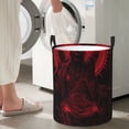 thumbnail image 5 of Goofa Red Gothic Skeleton Throne Printed Circular Hamper,Laundry Basket with Handles,Storage Baskets Foldable,Large Capacity Laundry Hamper-, 5 of 6