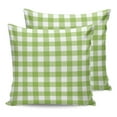 thumbnail image 7 of Outdoor Throw Pillow Cover Rustic Country Classic Buffalo Check Plaid Waterproof Cushion Covers 2 Pack Green White Pillow Cases Home Decoration for Patio Garden Couch Sofa, 7 of 7