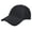 Black, variant on Men's Women's Solid Color Seamless Quick Dry Baseball Cap, Lightweight Breathable Holes Low Profile Dad Hat, Packable Outdoor Running Travel Cap with Adjustable Hook and Loop Black
