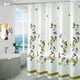 thumbnail image 5 of Cortina de ducha para baño, impresa a prueba de agua, sin necesidad de perforar agujeros, con anillos para colgar, color C Verde Planta Pájaro, 5 of 6