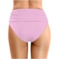thumbnail image 3 of Women's Summer Solid Color Pleated Beach Swim Trunks - Double - Layered, Polyester, Elastic, Suitable for Beach and Vacation, 3 of 5