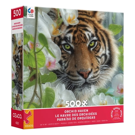 Ceaco 500 Piece Orchid Haven (Collin Bogle) Interlocking Jigsaw Puzzle