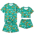 thumbnail image 5 of Halloween Family Matching Pajamas Sets, Halloween Cute Ghost Pumpkin Loungewear, Short Sleeve Top & Elastic Waist Shorts, Halloween Casual Couple PJS Festival for Home Relaxation Wear, 5 of 6