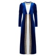 thumbnail image 4 of Doomiva Kids Girls Renaissance Maxi Dress Velvet  Medieval Princess Victorian Queen Gown Royal Blue 8, 4 of 7