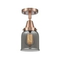 thumbnail image 3 of Innovations Lighting  Caden Bell - 1 Light 5" Flush Mount Antique Copper/Plated Smoke, 3 of 5