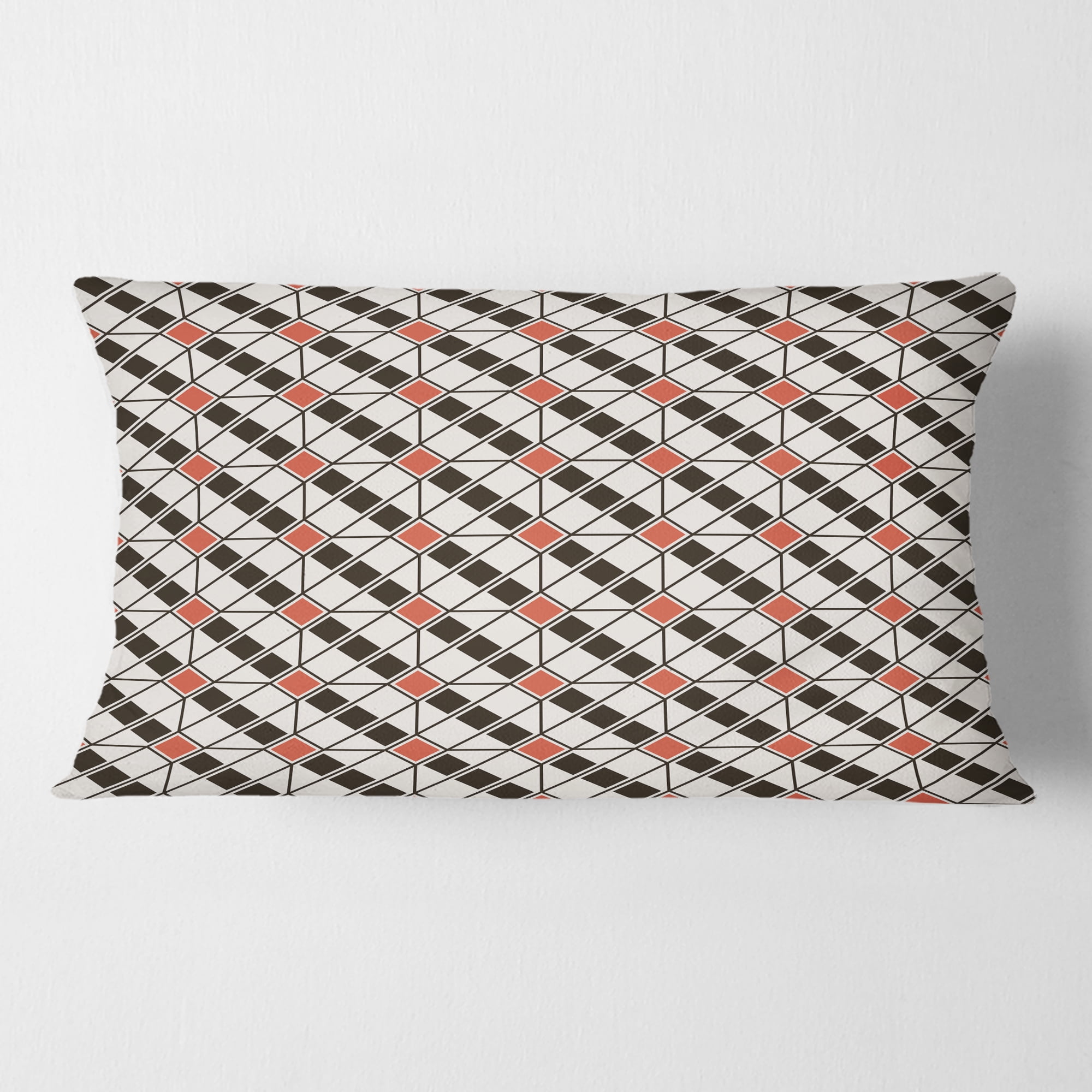 Designart Abstract Design Retro Pattern IV' Mid-Century Modern Throw Pillow - 12x20