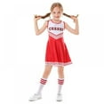 thumbnail image 2 of Robe de Danse Uniforme Cheerleader pour Filles avec Chaussettes au Genou Ensemble Pompons, 2 of 10