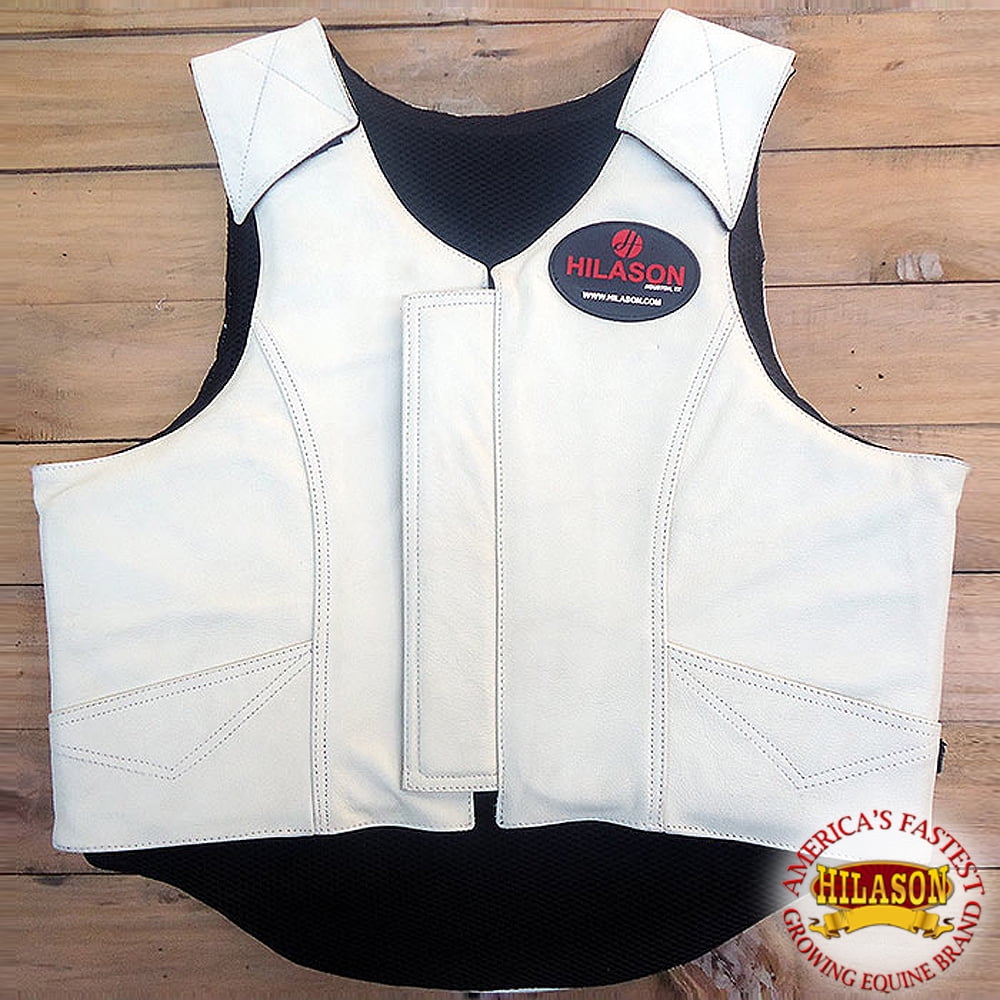Hilason Bull Riding Pro Rodeo Leather Protective Vest Gear Equipment