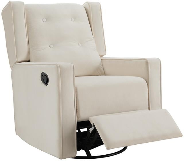 Naomi Home Odelia Swivel Gliding Rocker Recliner-Color:Cream,Fabric:Microfiber by Naomi Home