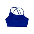 thumbnail image 4 of Kaerm Kids Girls Ballet Dance Top Running Training Sports Bras Asymmetrical Straps Camisole Vest Royal Blue 8, 4 of 5