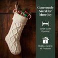 thumbnail image 2 of Unique Bargains Durable Luxurious Cable-Knit Christmas Stocking White 18", 2 of 5