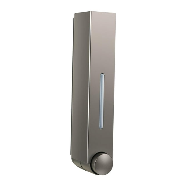 Dispensador de jabón de pared con prensa manual, contenedor desinfectante para gel y champú líquido. Solo gris