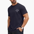 thumbnail image 6 of UVEASISHA Cotton Shirts for Men Western Graphic Tees Cowboy Print Vintage Short Sleeve Boho Tops Summer Casual Gym Workout Tee Shirt Navy M, 6 of 7