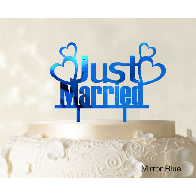 Couple Wedding Cake Topper Personalized Mirror Cake Topper Color Option Available 5-7 Inches Wide