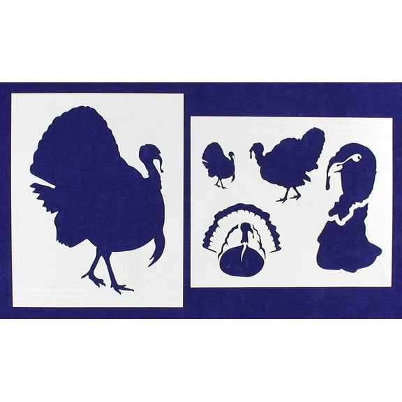 Turkey Stencils 2 Pc Set - 14 mil Mylar