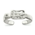 thumbnail image 1 of 925 Sterling Silver Vintage Buckle Adjustable Toe Ring Open Midi, 1 of 6