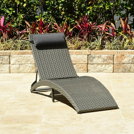 Atlantic New Hampshire All Weather Wicker Folding Chaise Lounger