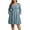 Blue, variant on Women's Plus Size Fall Sweater Dress Long Sleeve Babydoll Dresses with Pocket, 1X-5X