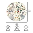 thumbnail image 4 of Round Plate Mat 15.4x15.4 Inchesx6 Placemat Table Mat Kitchen Mat Coffee Mat Fabric Thick, Strong Wear-Resistant, Heat Resistance Gray Rabbit, 4 of 7