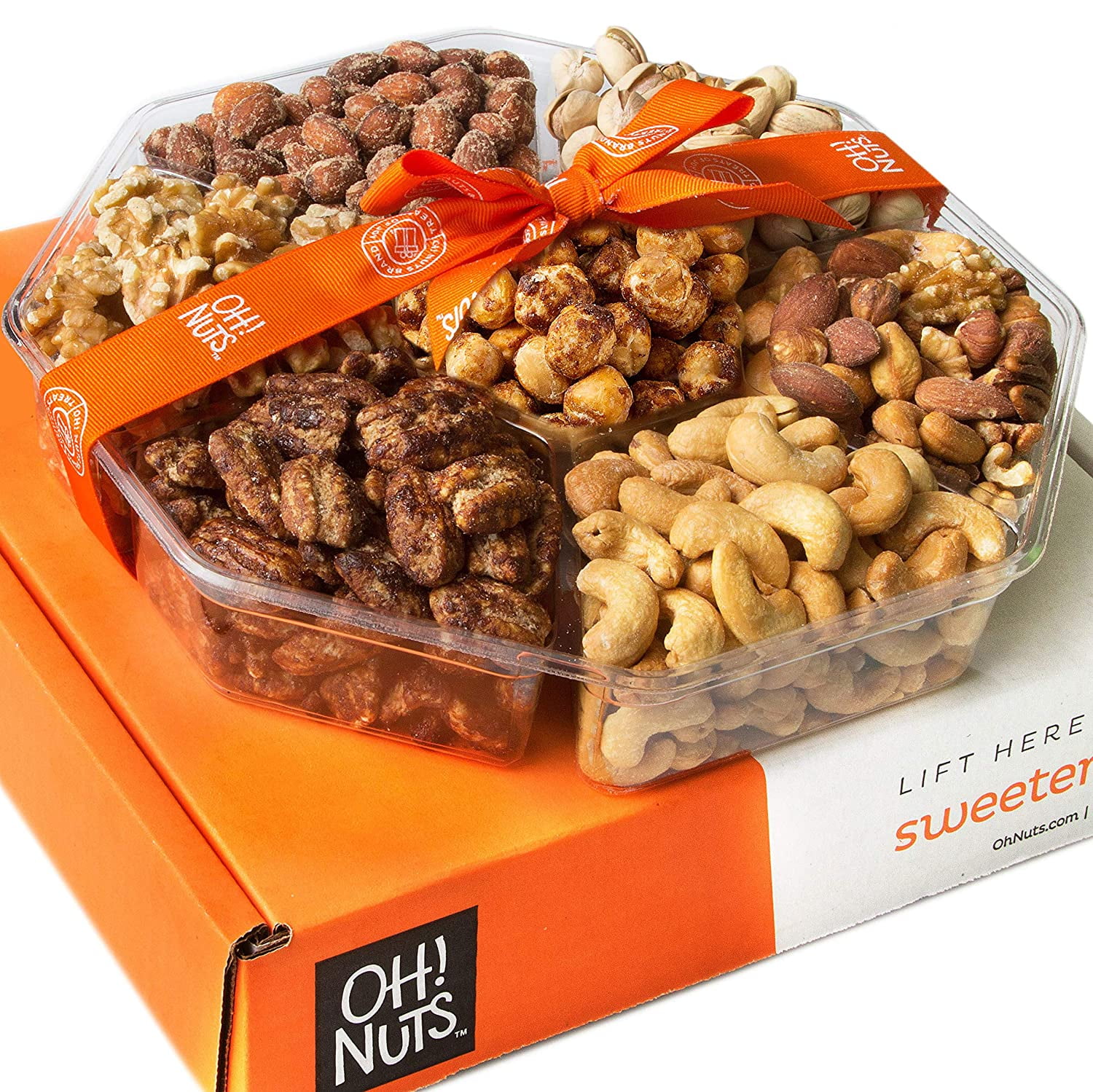 Oh! Nuts Holiday Gift Basket, Roasted Nut Variety Fresh ...