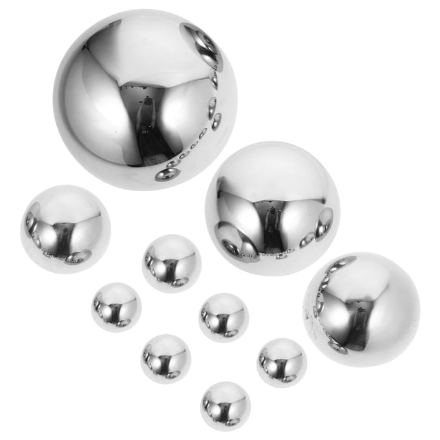 FOMIYES 10Ud Decorativo Media Espejada En Inoxidable Para Patio