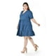 thumbnail image 2 of Vestido de mezclilla con botones Roman Fashion /Tallas Extras, 3831 (Mezclilla dark) azul 36, 2 of 6