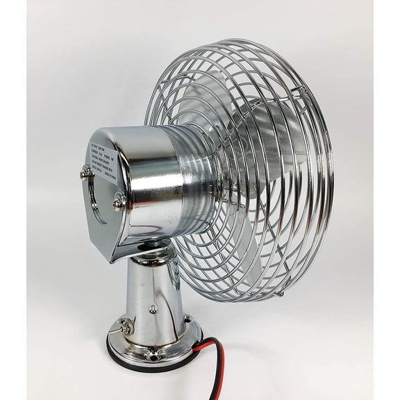 24 Volt All Metal Fan 6" Diameter Blade Truck Cab RV Horse Trailer