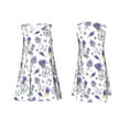 thumbnail image 7 of Gukieu Lavender Bicycle Print Women's Sleeveless Dress, Pocket Round Neck Dress, Summer Dress Suitable for Vacation, Party, Travel, 7 of 7
