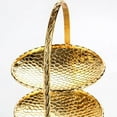 thumbnail image 3 of Soporte para pastel de frutas, plato, bandeja para alimentos, estante de exhibición de metal, dorado, 2 niveles Golden 2 Tier, 3 of 8