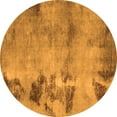 thumbnail image 1 of Ahgly Company Indoor Round Abstract Orange Modern Area Rugs, 5' Round, 1 of 4