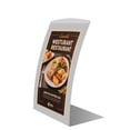 thumbnail image 2 of FixtureDisplays® Support pour Enseigne 8,5 x 11 Cadre Photo Portrait Vertical pour Table, avec Objectif Magnétique, Courbé - Argent 19124, 2 of 12