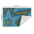 thumbnail image 3 of YFYANG Washable Heat-Resistant Placemats, 70% PVC/30% Polyester, Blue Mandala Pattern Kitchen Table Mat, 12" x 18" 4 Piece, 3 of 6