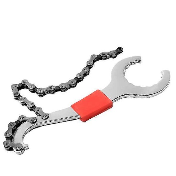 3 In 1 Multi-function Padal Spanner Flywheel Cassette Removal Tool With Chain Whip Sprocket Remove Wrench(1pc, Silver) -Z